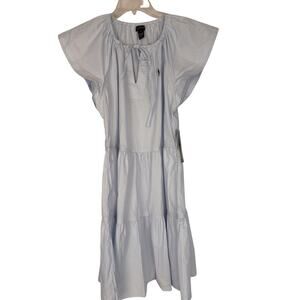 NWT US Polo Assn blue & white striped tiered sun dress romantic cottagecore sz s